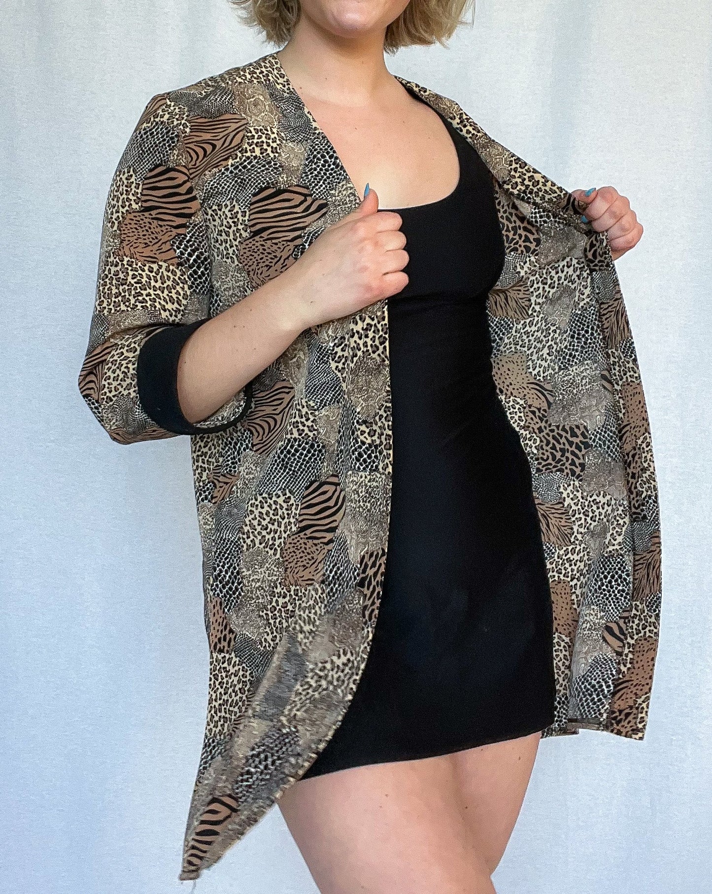 Feline Fatale Open Front Blazer
