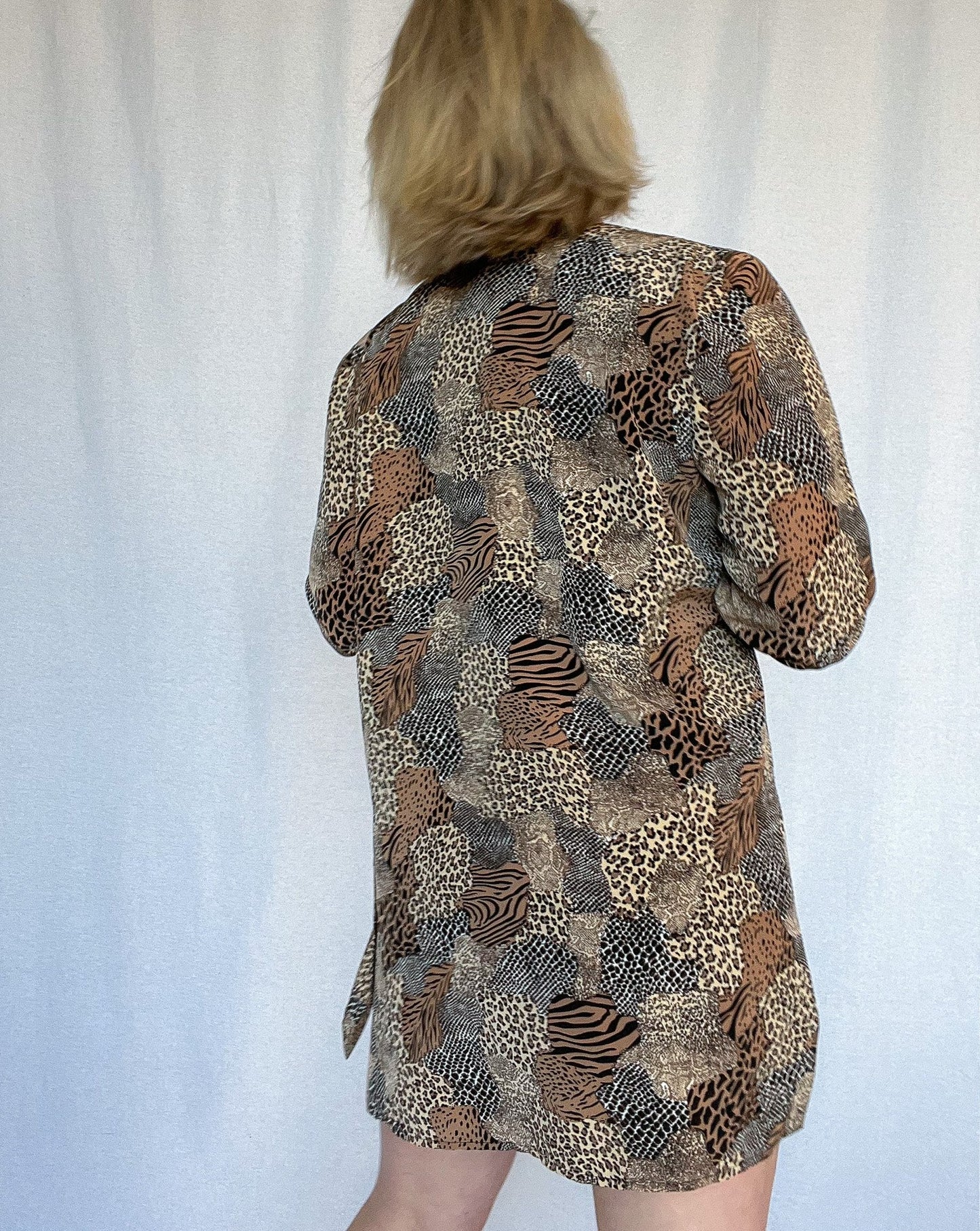 Feline Fatale Open Front Blazer