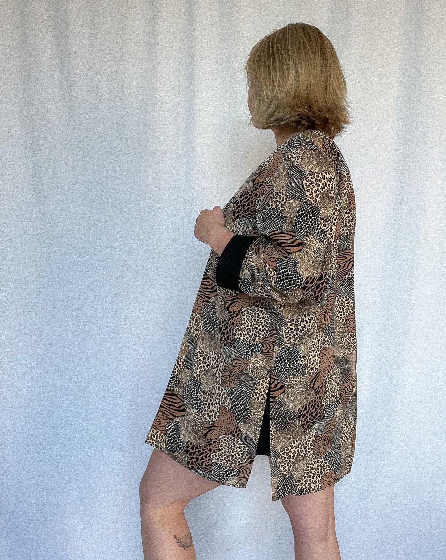 Feline Fatale Open Front Blazer