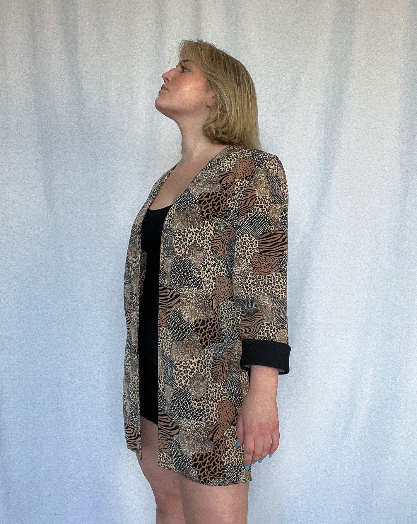 Feline Fatale Open Front Blazer