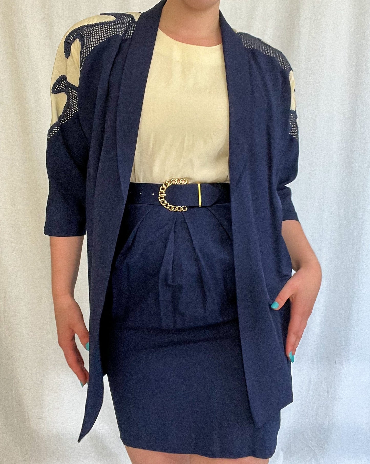 Vintage Dress + Blazer Outfit Set