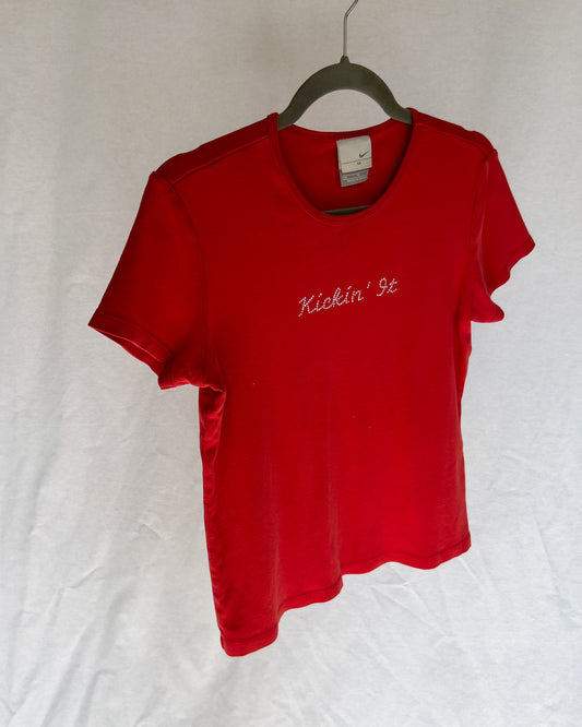 Vintage Nike, Red, Rhinestone T-Shirt